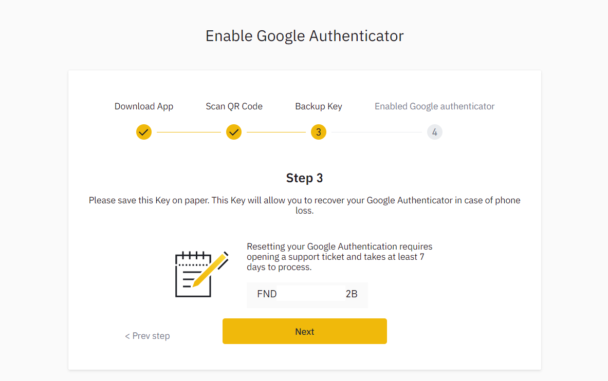 how to get google authenticator code for binance
