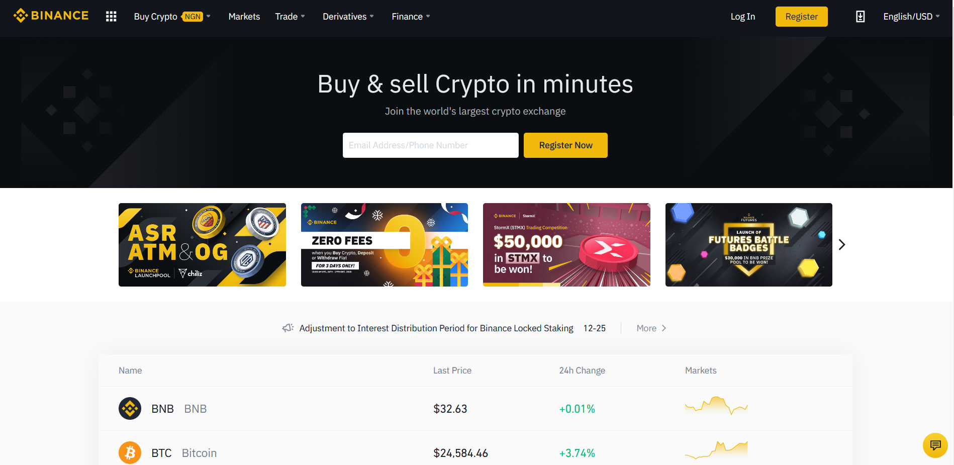 websites similar to binance