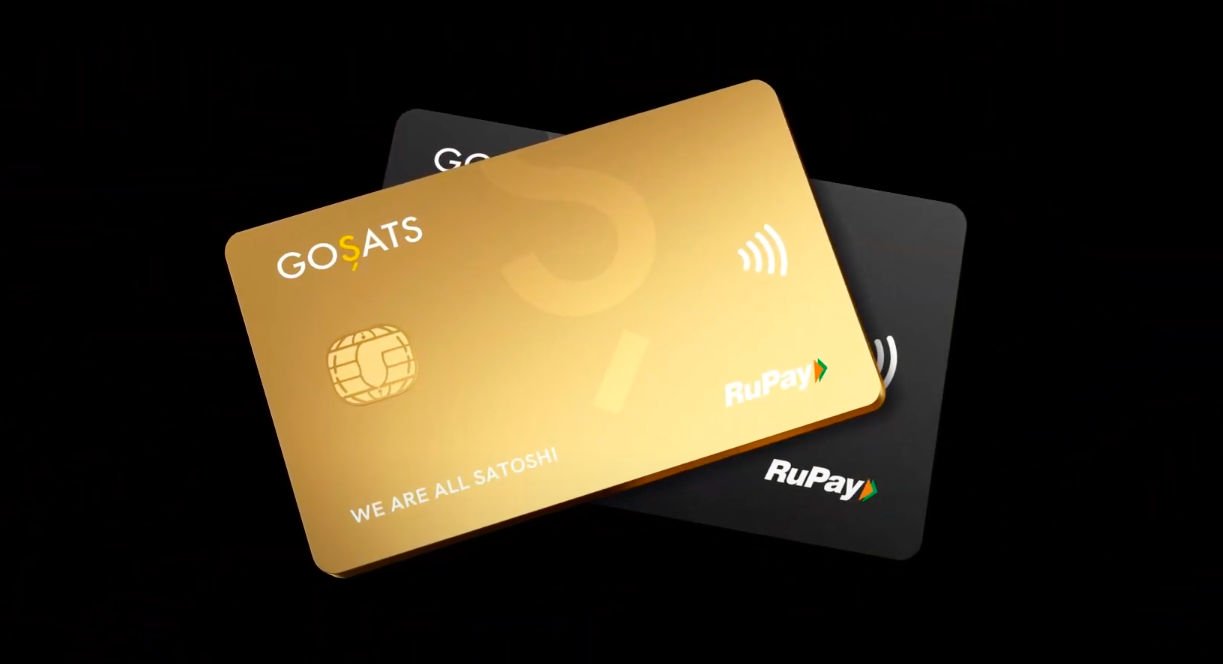 GoSats debuts Bitcoin cashback rewards card in India
