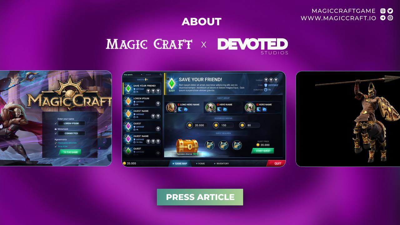 MagicCraft Collaborates with Devoted Studios to Revolutionize the Gaming Industry