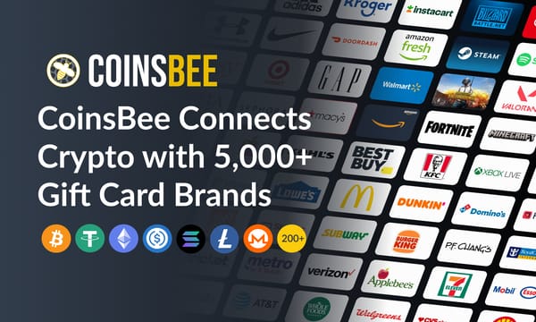 CoinsBee Surpasses 5,000 Gift Card Brands, Becoming the Largest Crypto Gift Card Platform Worldwide